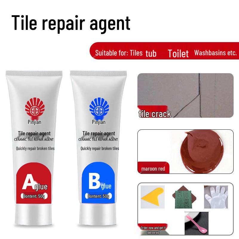 Quick-Dry Tile & Grout Repair Paste for Marble, Ceramic, and Sink Pits