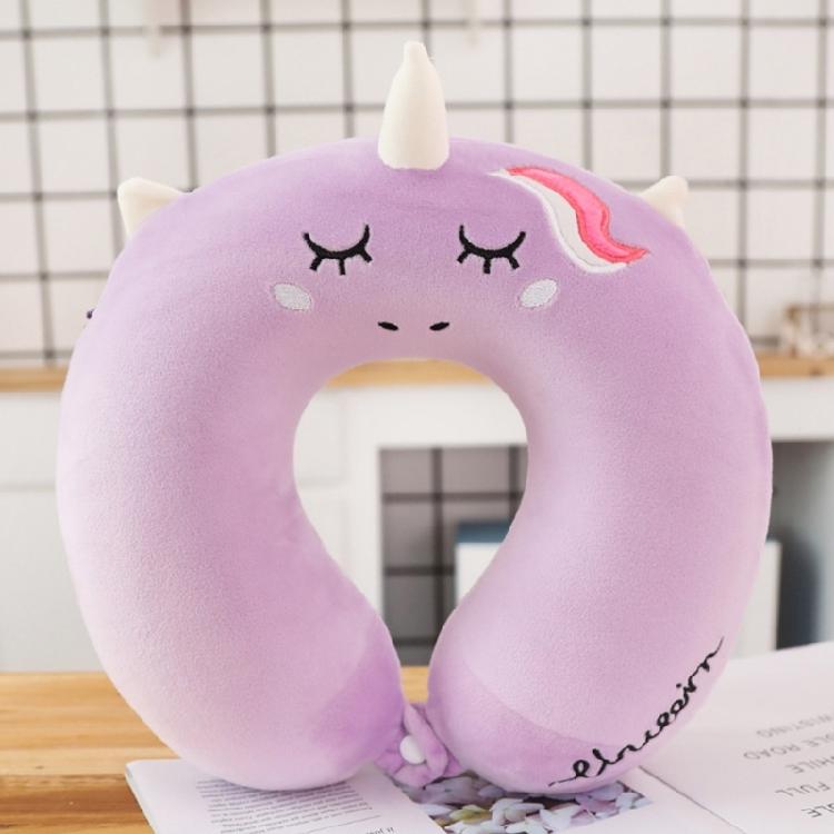 Cuscino da Viaggio a Forma di U Cuscino in Memory Foam Animale Peluche Poggiatesta Supporto per il Collo