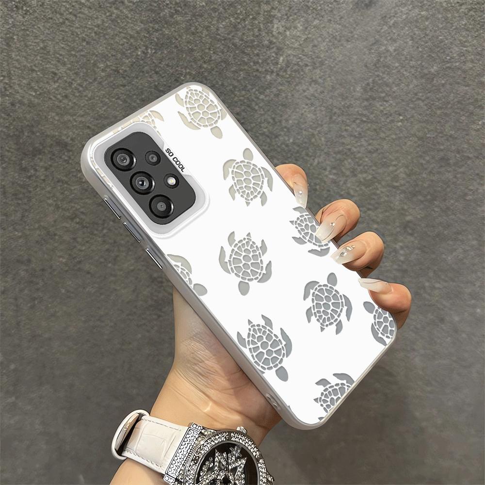 Capa para Samsung Galaxy A13 A54 A32 A36 A14 A56 A12 A17 A52 A16 A34 A25 A73 A72 A23 A71 Capa de Telefone Tartaruga Criativa