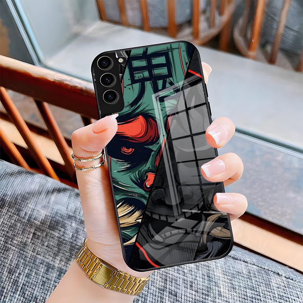 Samurai Mask Phone Case For Samsung A25 A13 A33 5G A54 A36 A35 A56 A52 A14 Shockproof Glass Cover