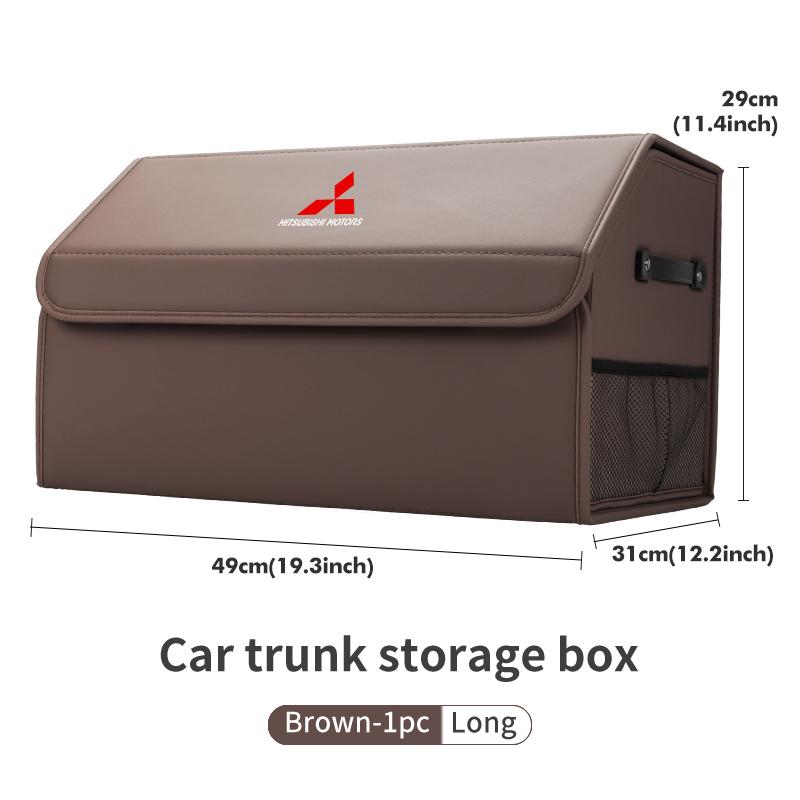 Multifunctional Car Organizer Waterproof Collapsible Leather Box For Mitsubishi Outlander Lancer Cross Colt Xpander Mirage