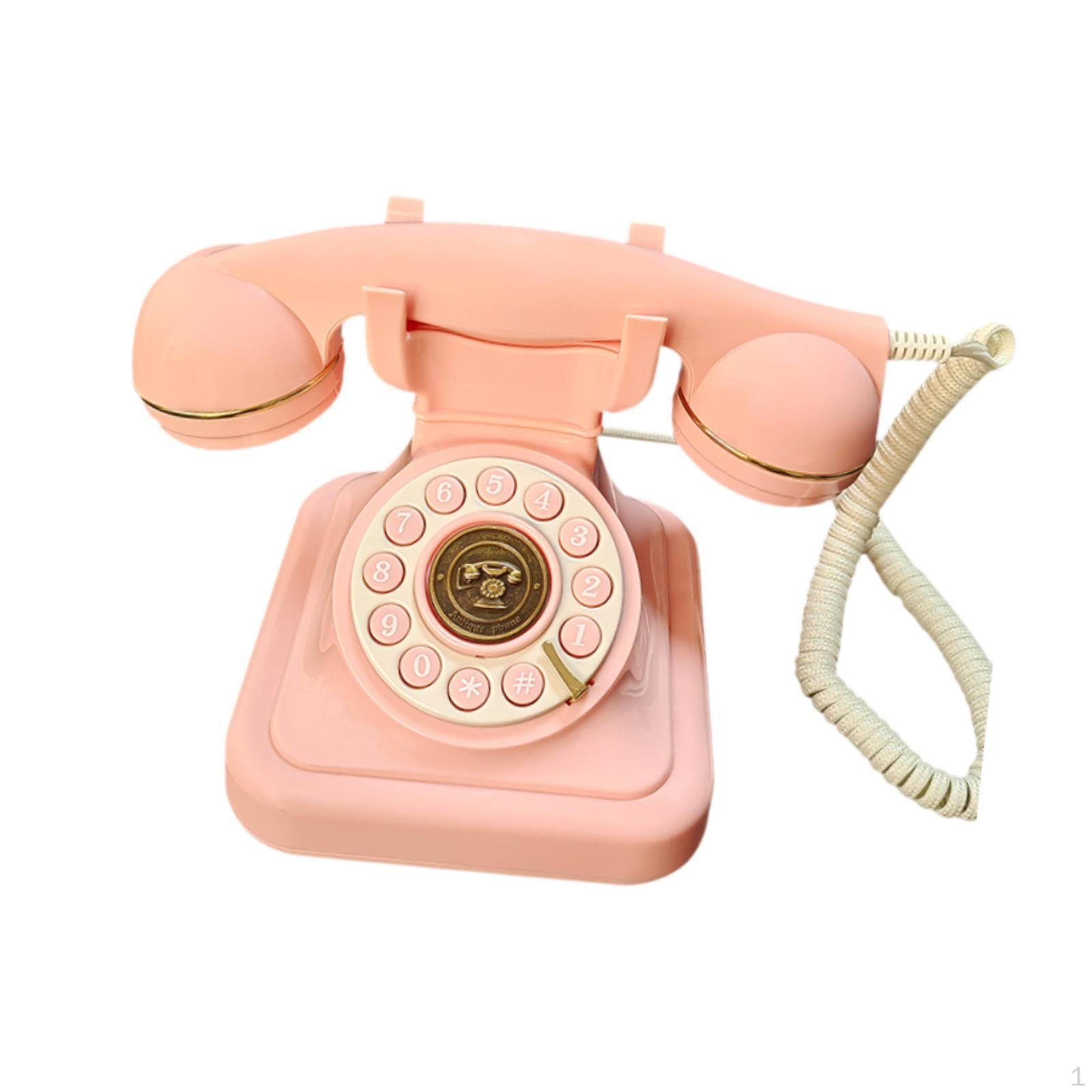 

Телефон в винтажном дизайне, Диктофон, Оставитель голосовых сообщений, Телефон для мероприятий, Свадебный аудио гостевой телефон розовый