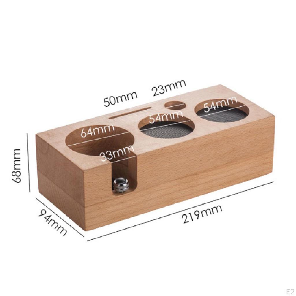Adjustable Wooden Coffee Tamper Stand for Barista Kitchen Accessories