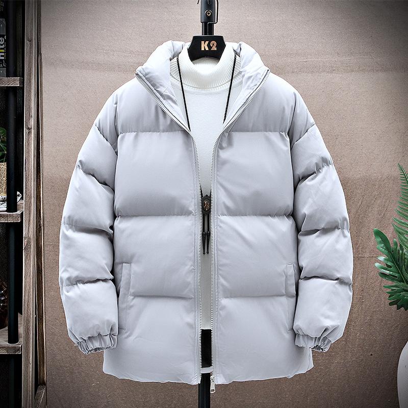 

Осень и Зима Однотонная Хлебная Одежда Простая Утепленная Куртка Теплая Куртка M