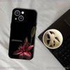 Oil Painting Lily Flower Retro Pattern Phone Case For iPhone 17,16,15,14,13,12,11,Pro,XS,Max,XR,Plus,E,SE4,Mini Black Soft Cover