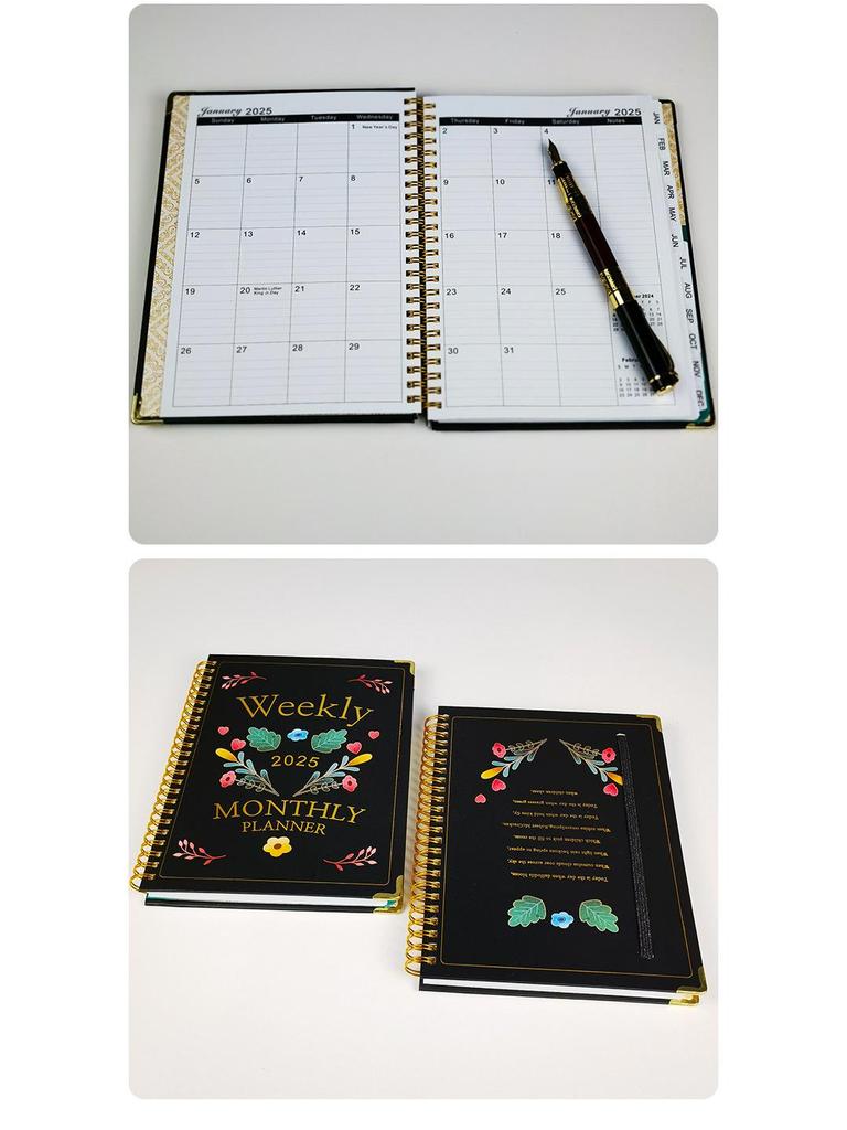 2026 Hardcover Spiral Planner & Sketch Notebook