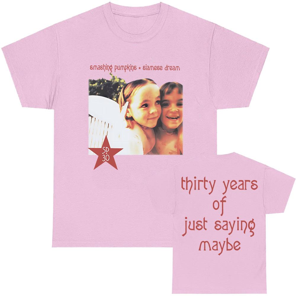 Trička k 30. výročí Siamese Dream The Smashing Pumpkins Rocková kapela Tričko Letní Bavlna Měkká Pánská trička Grafické Oblečení