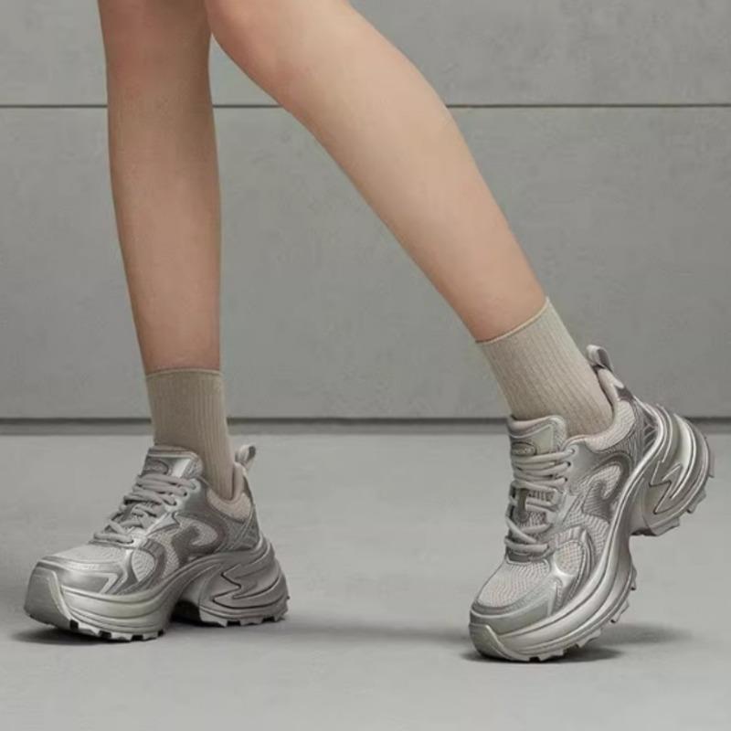 Spring new platform silver dad shoes women's sneakers