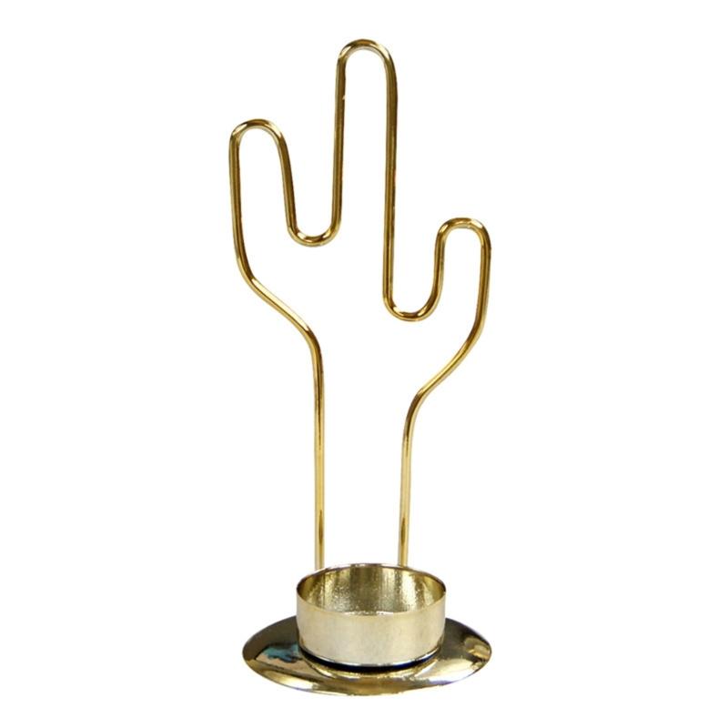 

Decorative Iron Candle Stand Cactus Shape Round Candle Holder Vintage Candlesticks Wedding Centerpieces Decorations 1