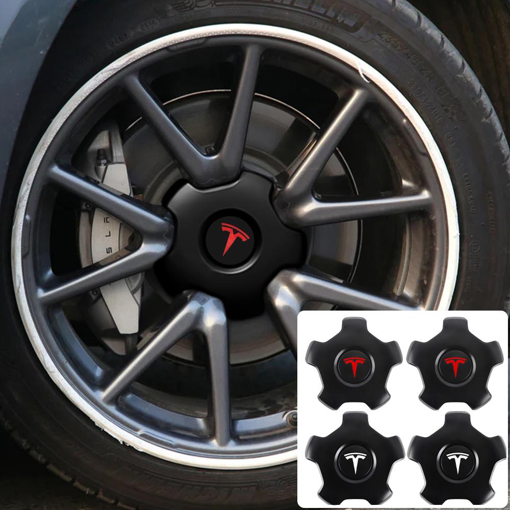 4 Stück Für Tesla Model 3 OEM 1529680-A Original-Radkappen Auto-Radnabenabdeckung Auto-Radkappen Emblem Ersatz 18-Zoll Radkappe