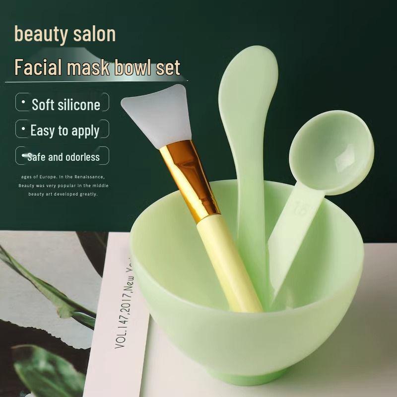 Silikonový štětec na masky a míchací miska pro nanášení a čištění jílových masek