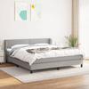 3126181 vidaXL Divan-lit Tapissier Avec Matelas Gris Clair 180x200cm Tissu