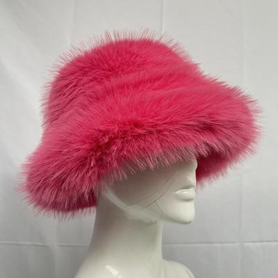 Yousheng Femmes Bassin Chapeau Fausse Fourrure Couleurs Riches Doux Épaissi Moelleux Garder Au Chaud Décoratif Design Créatif Seau Chapeau Vêtements Accessoire