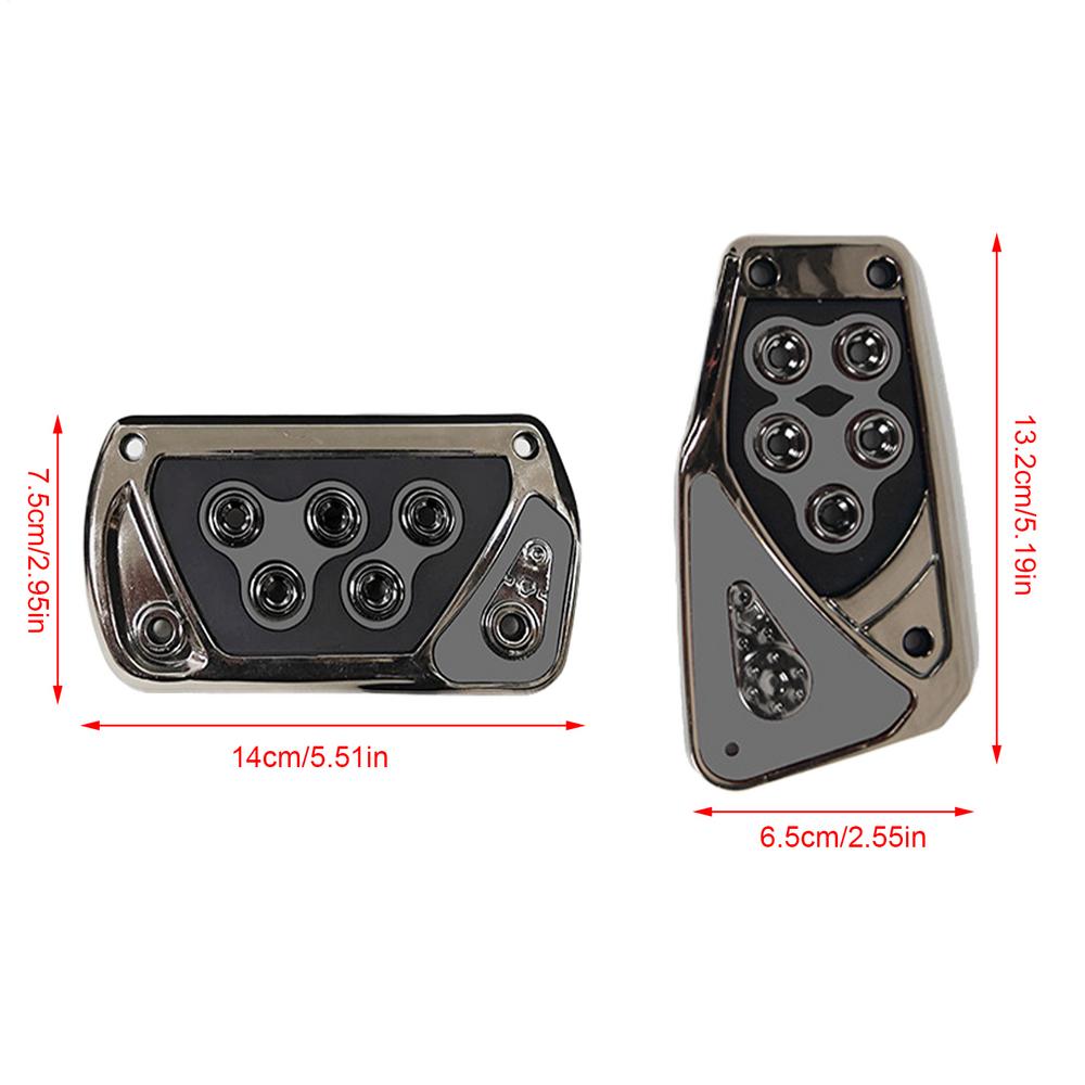 Anti-Slip 2pcs Set Car Foot Brake Pedals Cover Fuel Gas Foot Pad Set Kit Universal Car Pedal Covers Kits For Car Modification