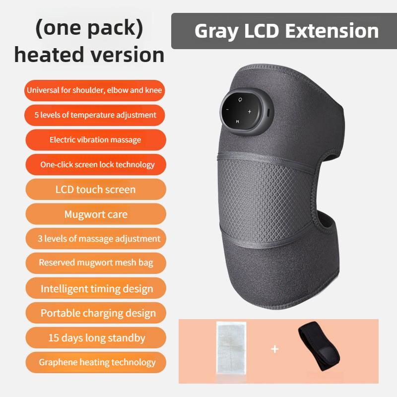 

Портативный электрический нагревательный наколенник, бытовой горячий компресс, массажер для колена, оборудование для терапии облегчения боли в коленном суставе серый
