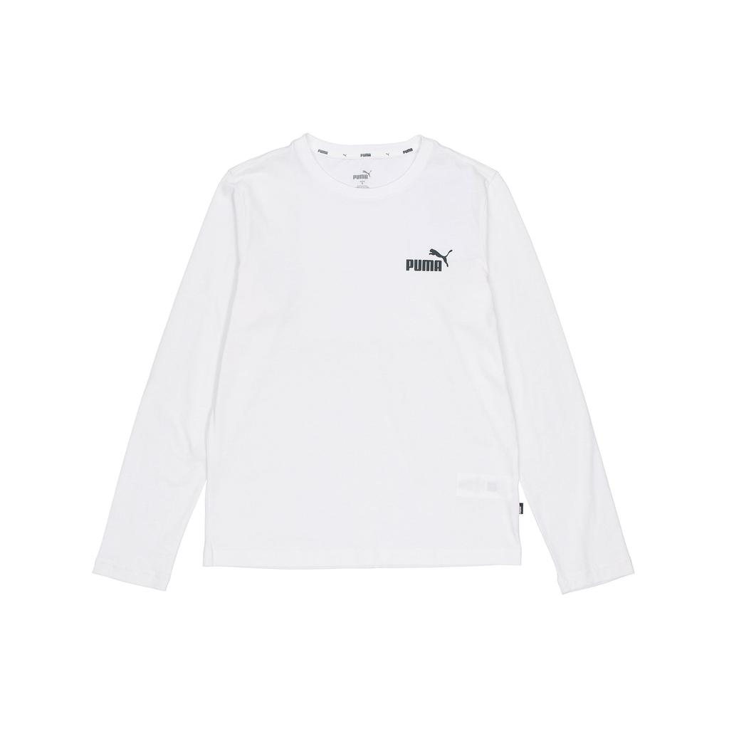 Puma Logo Print Casual Sport Crew Neck Pullover Long Sleeve T-Shirt Men Tops White 845924-02