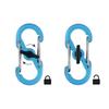 NITEIZE Microlock Plastic Carabiner 2P Blue Japanese S-Biner LSBPM-03T-2R3 (Genuine Product)