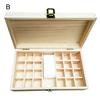 Wooden Essential Oil Box Container Organizer Solid Natural Wood Storage Case