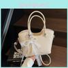 Lace Bow Water Bucket Handbag Single Shoulder Crossbody Bag Women Fashion Gift
