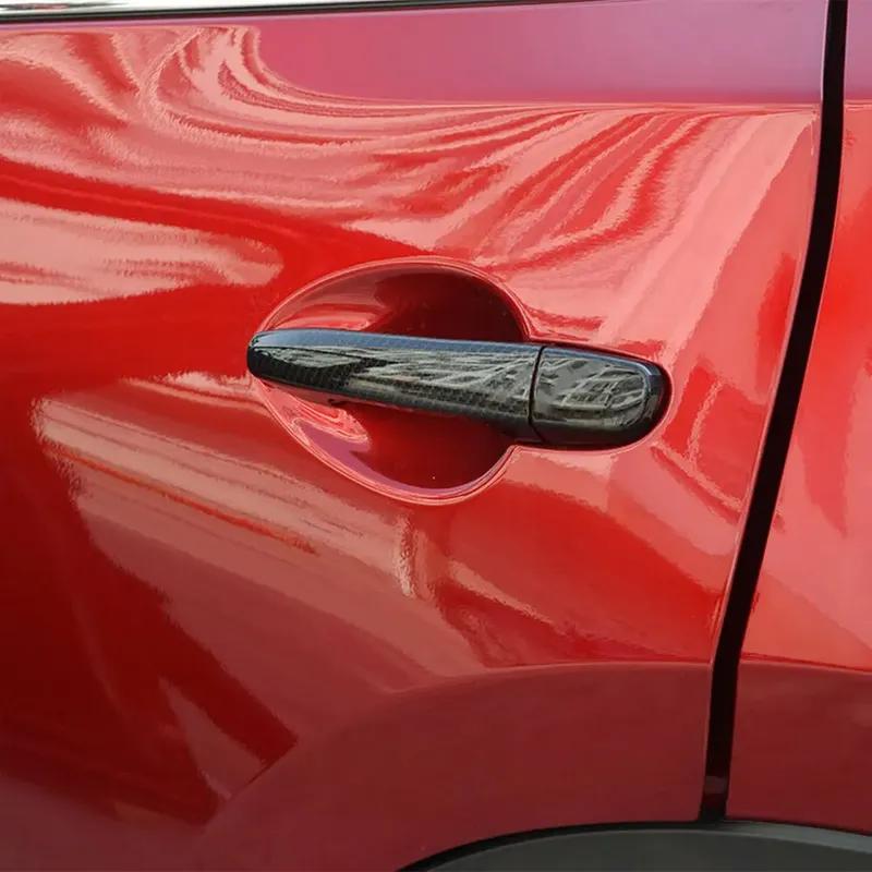 LHD For Mazda 2 3 6 CX3 CX5 2014 2015 2016 2017 2018  Car Smart Keyless Door Handle Cover Trim Carbon Fiber Accessories