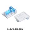 2 Stück Kunststoff-Wasserwaage Horizontal 2-Wege Mini T-Typ Wasserwaagen-Anzeiger Neigungsmesser Sensor Kleine Libellen-Messwerkzeug