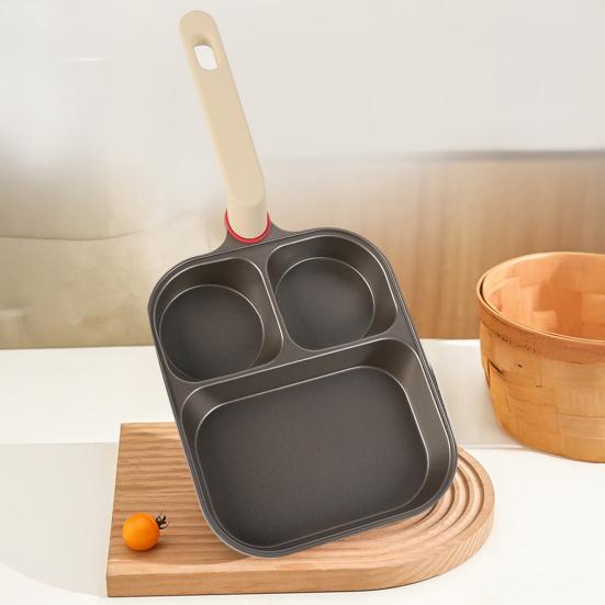 3-In-1 Breakfast Pan Non-Stick Cooking Pan Large Capacity Omelette Skillet Pancake