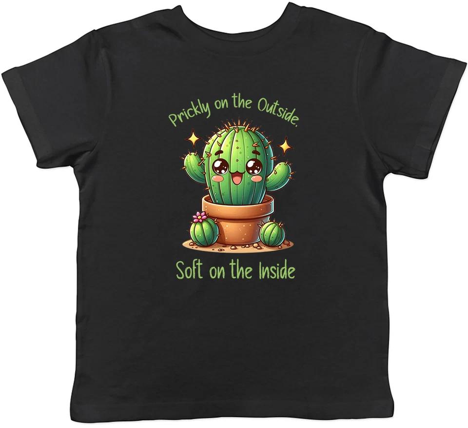 Prickly on the Outside Soft on the Inside Cactus Kids T-Shirt Boys Girls Gift 160