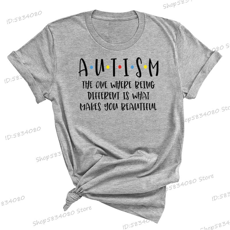 Autism Awareness Shirt Autism Acceptance T Shirt Gift Special Ed Gift Women Crew Neck Short Sleeve Tshirt Neurodiversity Tshirt