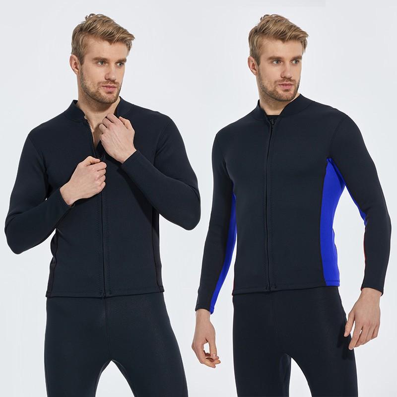 2mm Neoprene Wetsuit Top Diving Swimming Surfing Warmth Protection Men Adult S-XXXL