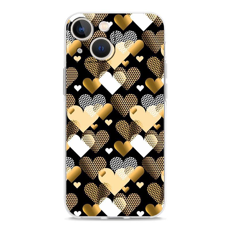 Phone Case For iPhone 16 Cases iPhone 15 12 13 14 16 Pro Max X XR XS Max 15 Plus iPhone11 Cover Oil Painting Graffiti Heart