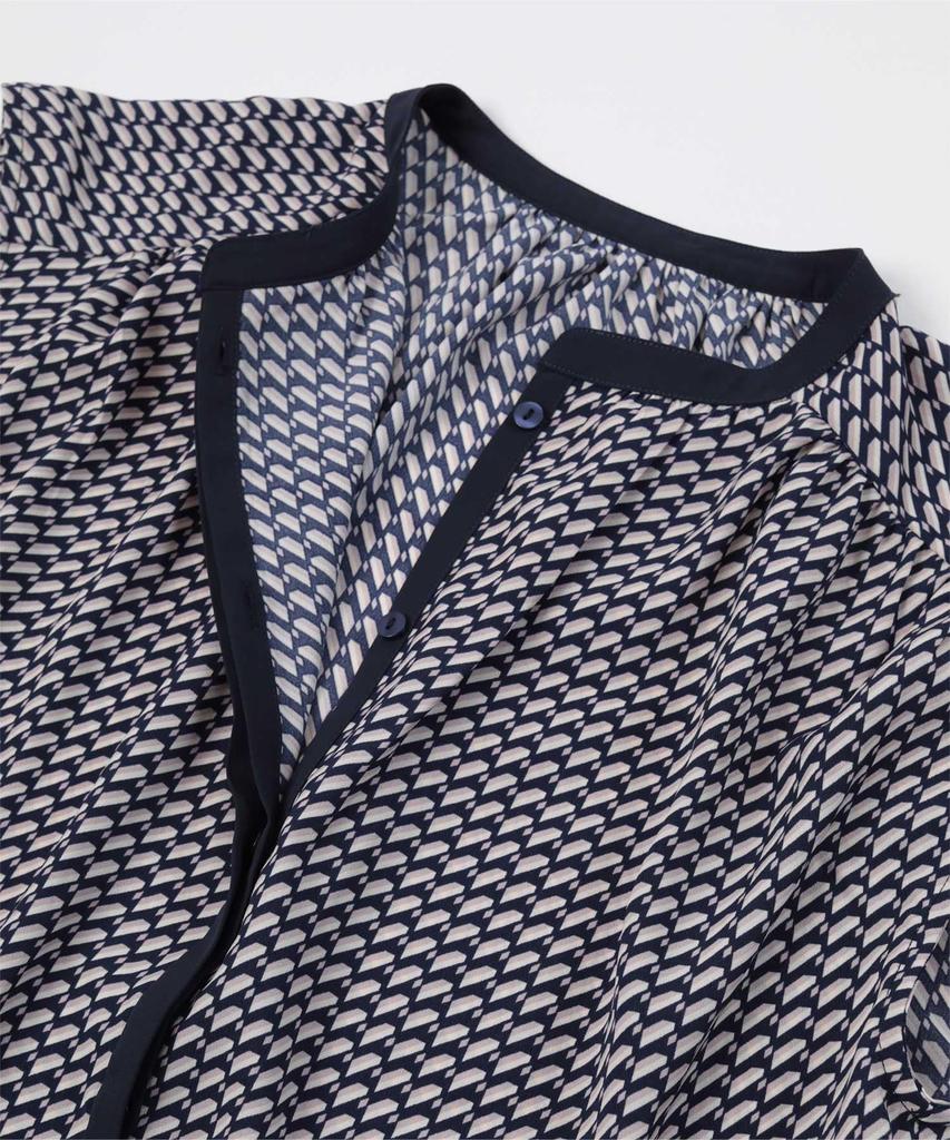 Yours French Sleeve Band Collar Blouse BBXN1458, Women's, Medium, White/Black