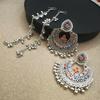 Retro Ethnic Long Tassel Rhinestone Zirconia Earrings for Women - Court Style Statement Drops