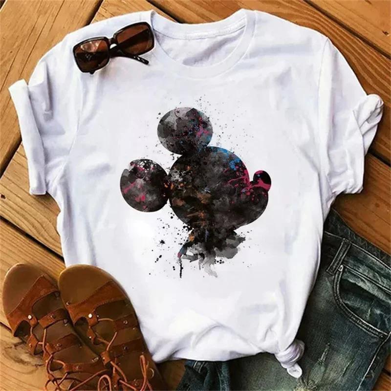 Fashion Cartoon Graphic Printed T-shirt Cute Casual O-Neck Short Sleeves T Shirt Streetwear Y2k Clothes Tops Tees