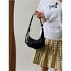 IELGY Ladies Underarm Bag All-Match Lazy Style Black Portable Croissant Bag