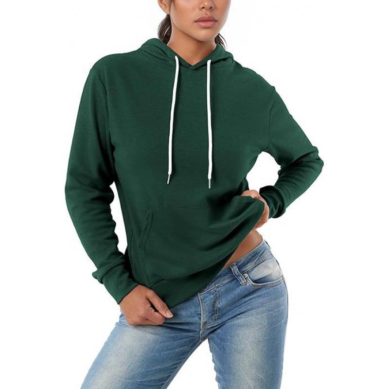 2025 Essential Women's Lightweight Long Sleeve Pullover Hoodie
