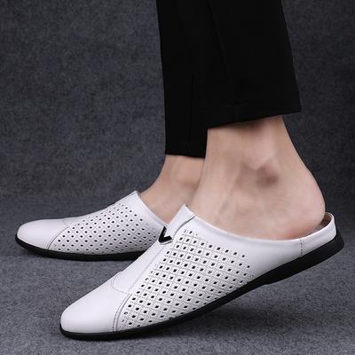 ModeEchtes Leder Muller Schuhe Herren Allround Slipper Italienisch Rutschfest Lässige Halbschuhe Herren Modeschuhe Klassische Herren Hausschuhe
