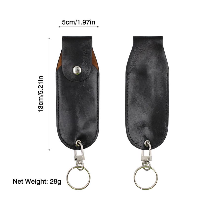 Protective Spray Leather Case Outdoor Portable Self-defense Spray Storage Case Unique Leather Case With Key Ring For Mini Spray