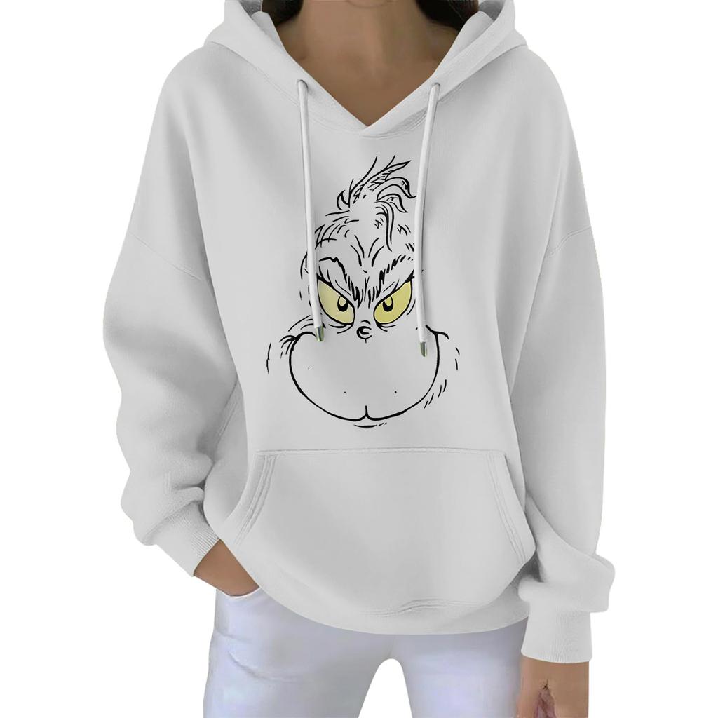 Women's Christmas Hoodie Funny Cute Christmas Holiday Sweatshirt Pullover