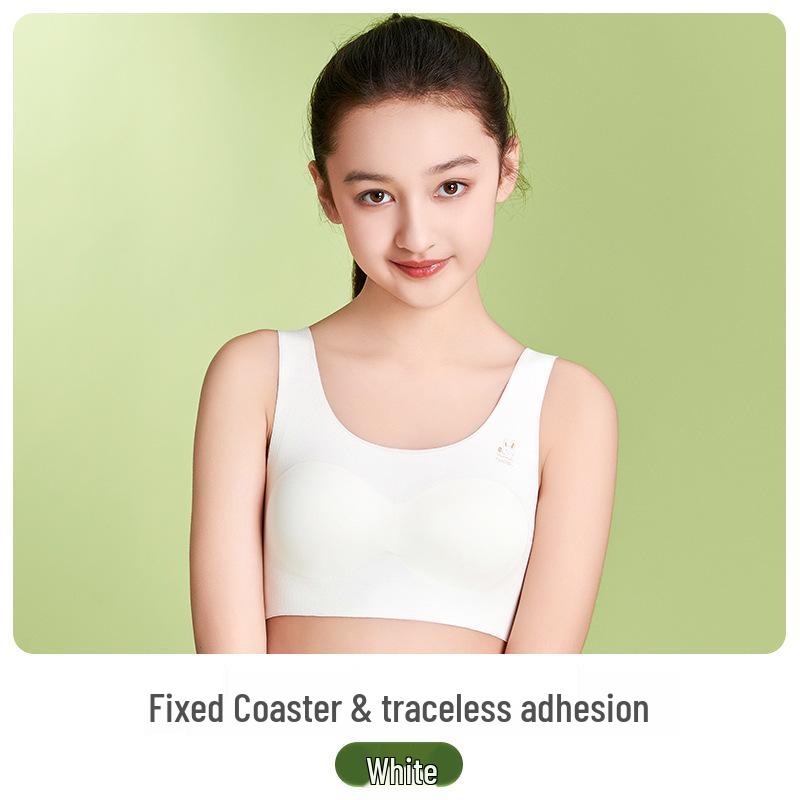Girls  Summer Junior Camisole Seamless Bra for Puberty Development M [70-85 lbs]