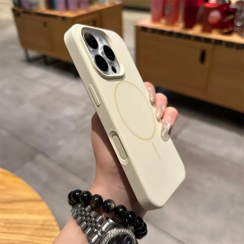 

Applicable To IPhone17 Liquid Silicone Thin Circle Magnetic Suction Apple 16 Anti Fall Mobile Phone Case 15 iPhone 17