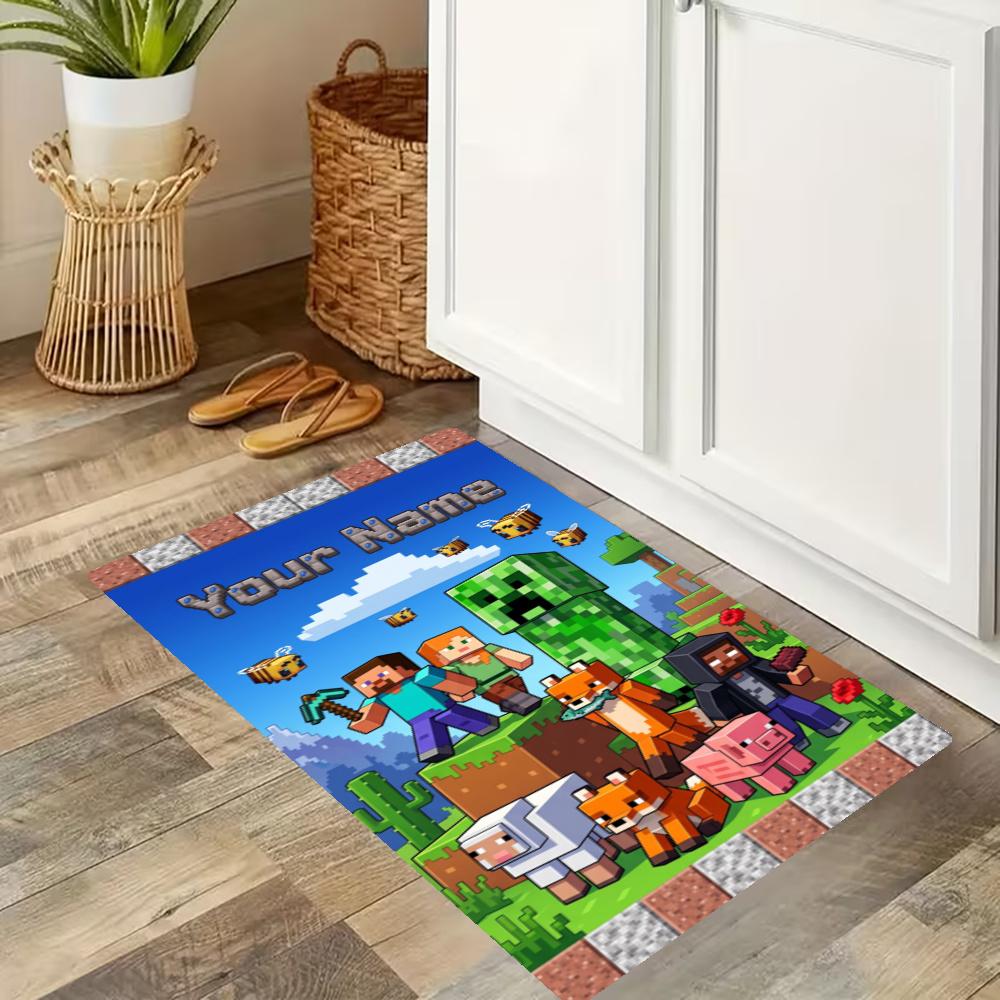 Minecraft Customize Your Name Kitchen Rug Runner Rug Laundry Mat Hallway Entryway The Best Gift Choice