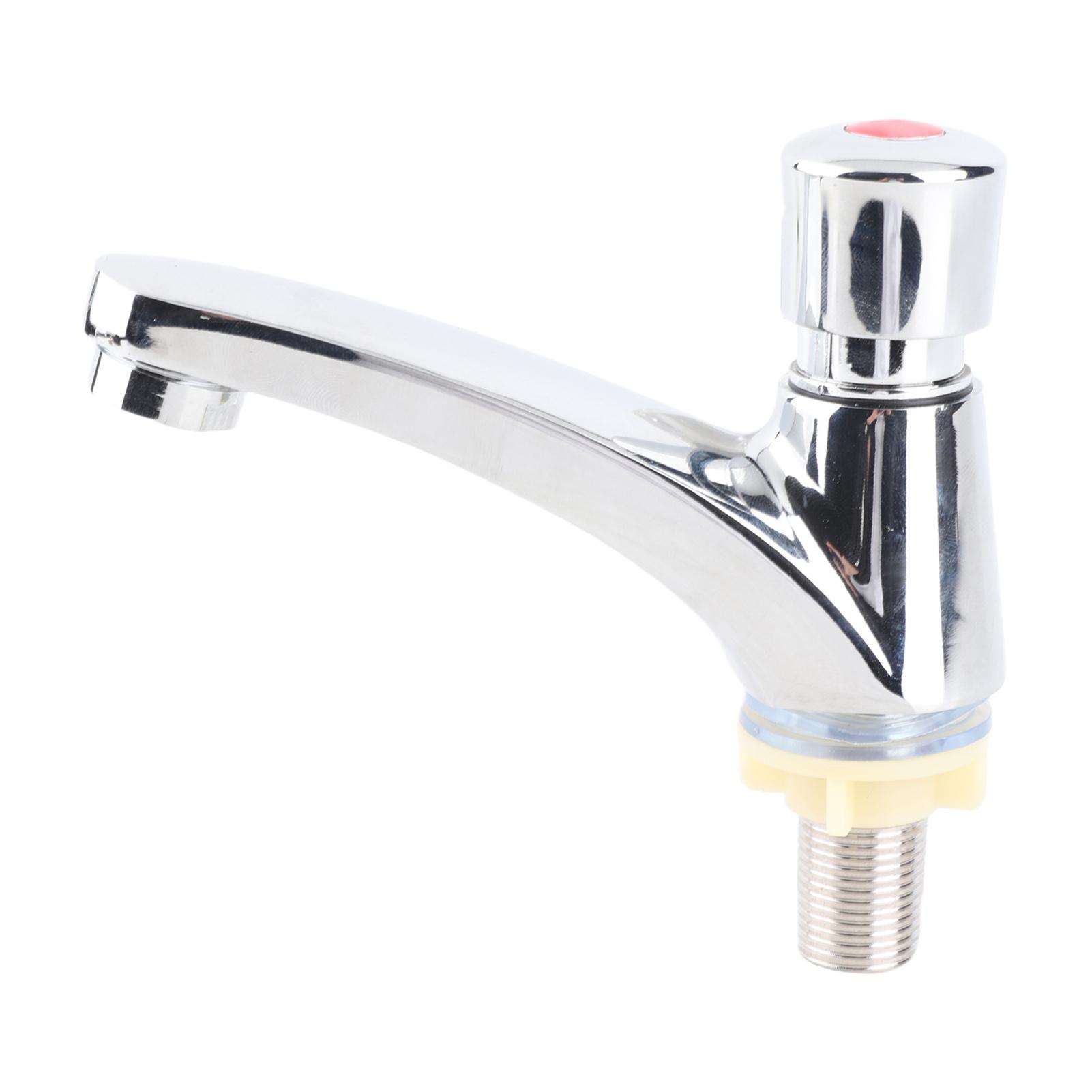 Faucet Bathroom Mixer Tap Self-closing Faucet with Time Trigger Function, G1Celsius2 Thread, Basin Faucet for Kitchen, Bathroom