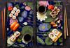Glass Cutting Board 2X 30X52 Flowers