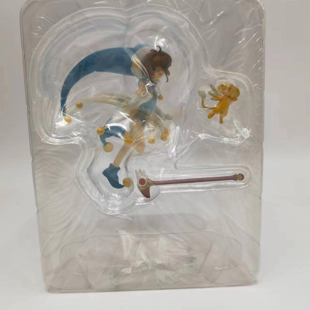 Cardcaptor Sakura KINOMOTO SAKURA Blue Combat Suit Version Figure PVC Doll Model Toys Car Decoration