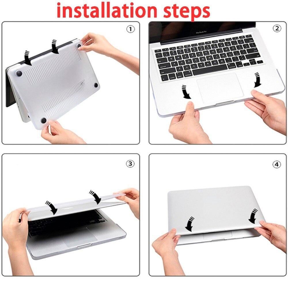 Crystal Laptop Case For A Pple Macbook Air Pro Retina 13" 13.3inch 2020 Laptop Cover Protector For Macbook with Touch Bar ID Pro 13.3 Transparent Case