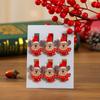 6PCS/SET Cartoon Santa Claus Wood Clips Love Heart Handmade Snowflake Decorative Clips Snowman/Elk Christmas Photo Clips