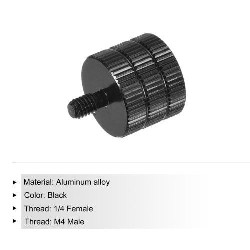 uxcell Microphone Stand Adapter 1/4 Female To M4 Male Screw Thread Adapter for Microphone Stand Mounting and Camera Tripod Adapter