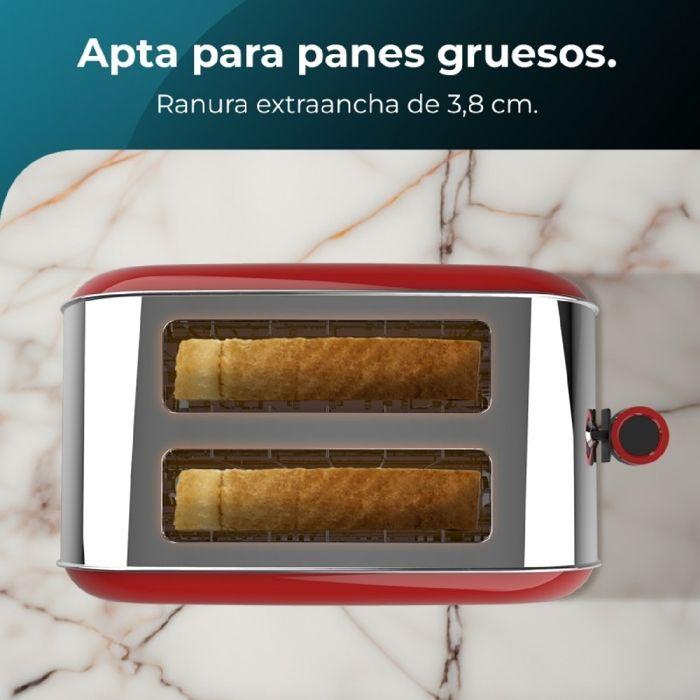 Cecotec Grille-pain Vertical Toastin Time 850 Rouge Lite