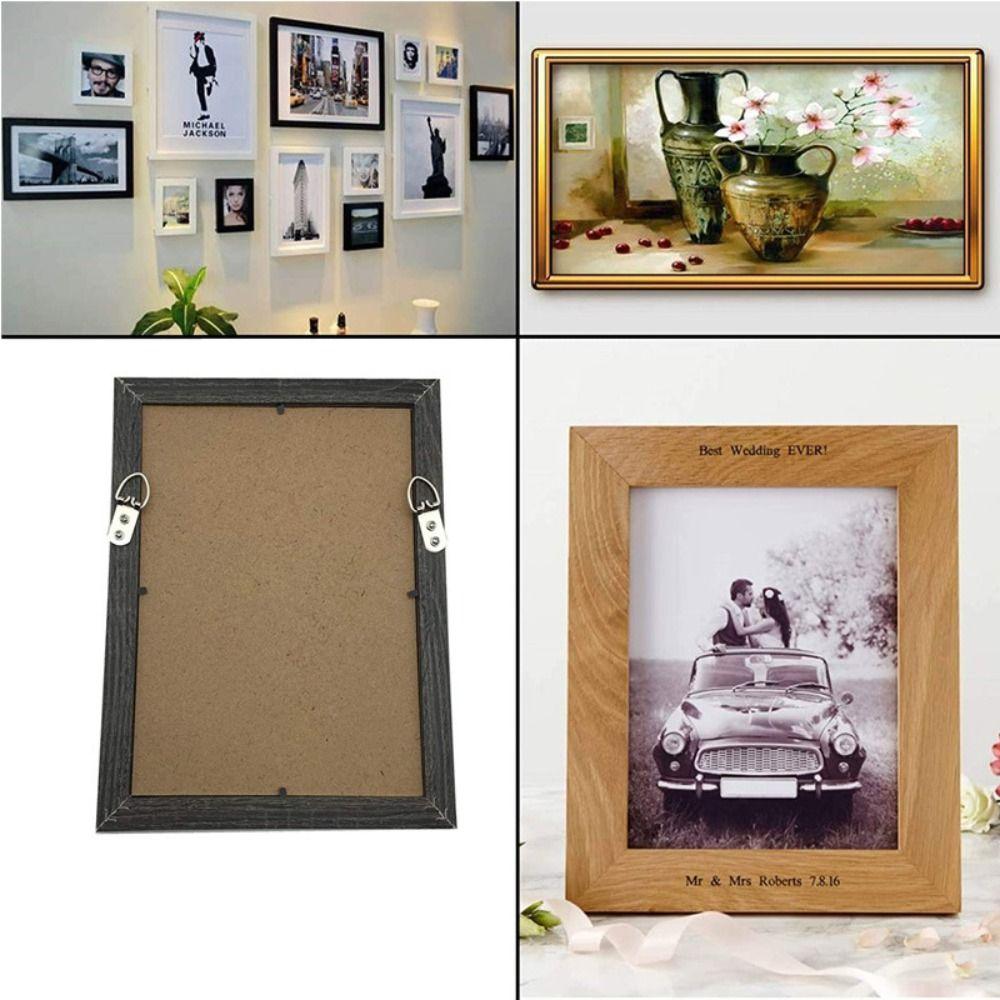 20pcs Rust Resistance D-Ring Hooks Corrosion Resistant Steel Picture Hangers Silver Frame Hangers Mirrors Hanging