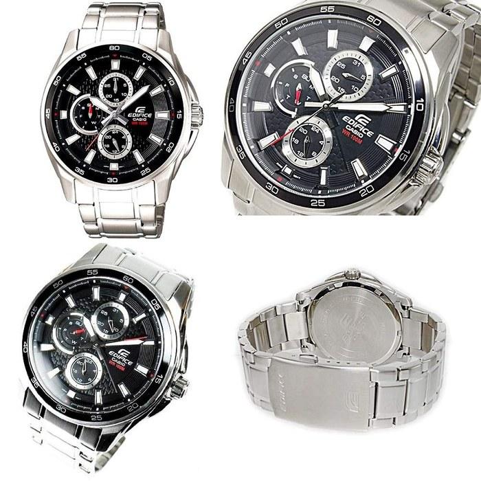 Casio Edifice Racing Sports Car Race 100m Waterproof Metal Watch EF-334D-1A Black/Silver